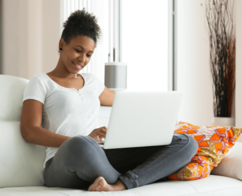 3 Tips for Selling Furniture Online 10 Woman Using Laptop | 3GuysMoving.com